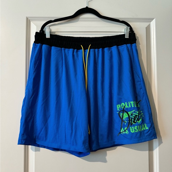 RARE Diet Starts Monday x Sneaker Politics Mesh Shorts Blue XXL EUC - Picture 2 of 7